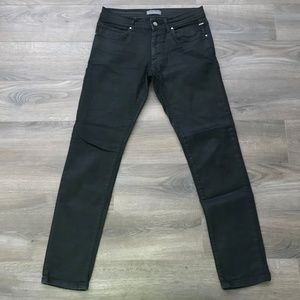 ZARA Man Black Waxed Feel Skinny Jeans